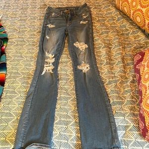 American eagle ripped extra long jeans